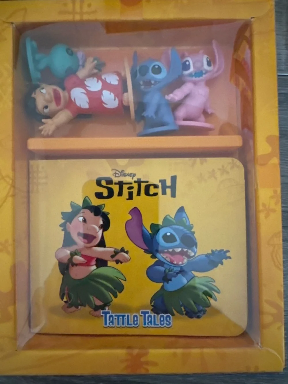 Disney Stitch Tattle Tales Book Set 4 Figurines Read Along Storybook New